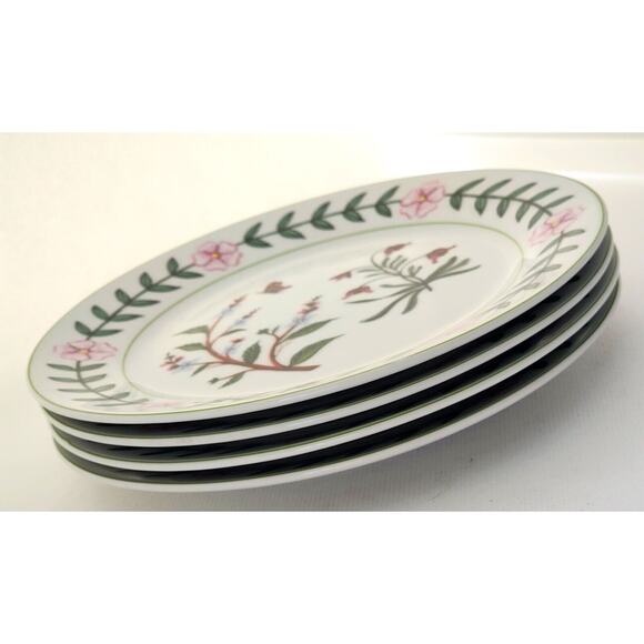 PLATES-SALAD/DESSERT/BUFFET-I GODINGER & CO.-Floral-Butterfly-Dragonfly-Set of 4 - Picture 12 of 13